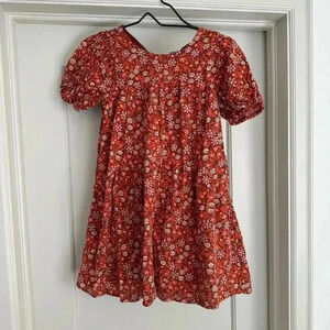 Cat and Jack girls fall dress burgundy floral size L (10/12)